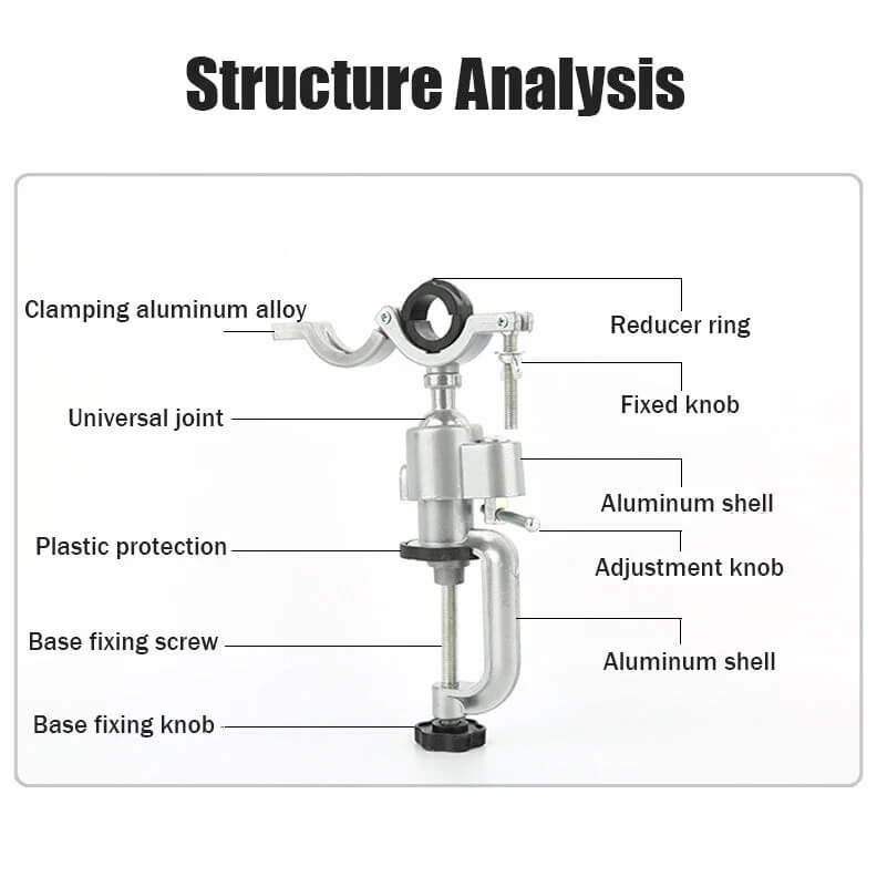 Electric Grinder Electric Drill Universal Rotating Fixed Bracket Vise Shelf mysite