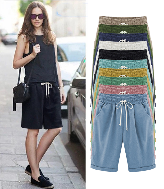 Elastic Waist Casual Comfy Summer Shorts mysite