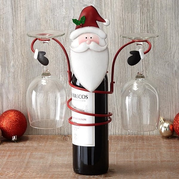 Holiday Wine Bottle & Glass Holders - Christmas decoration mysite