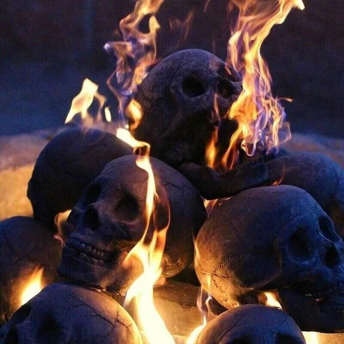 🔥Halloween Pre 🔥 Terrifying Human Skull Fire Pit💀