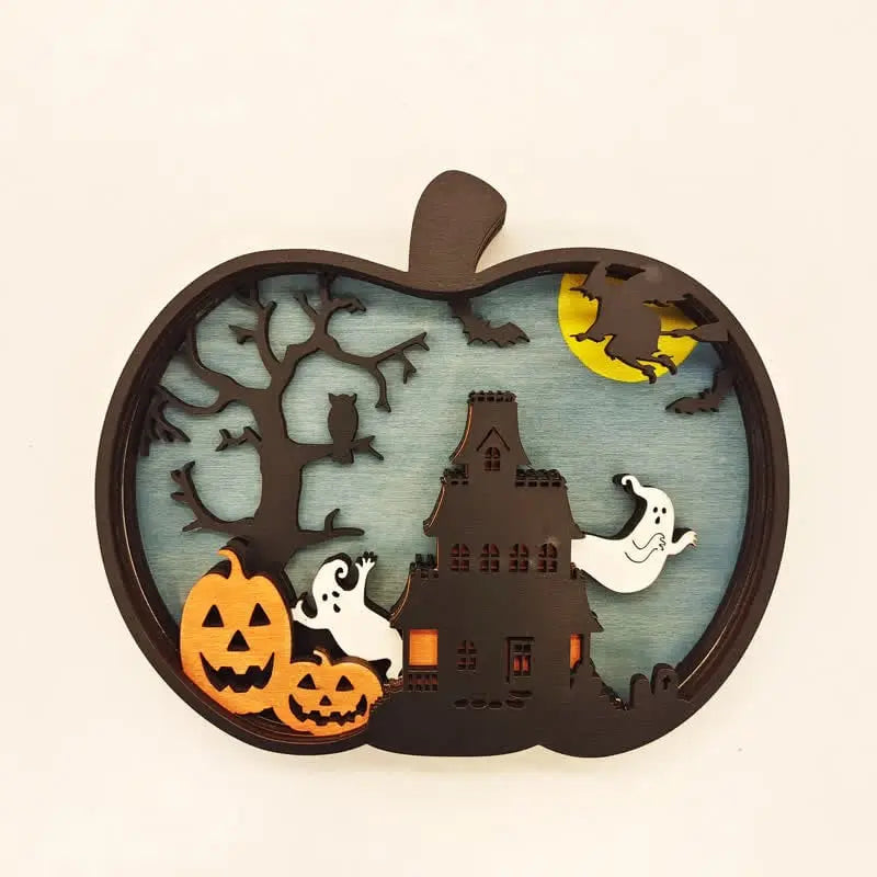 Halloween Pumpkin Carving Home Decor with Light Home Wall Sculptures Ornaments mysite