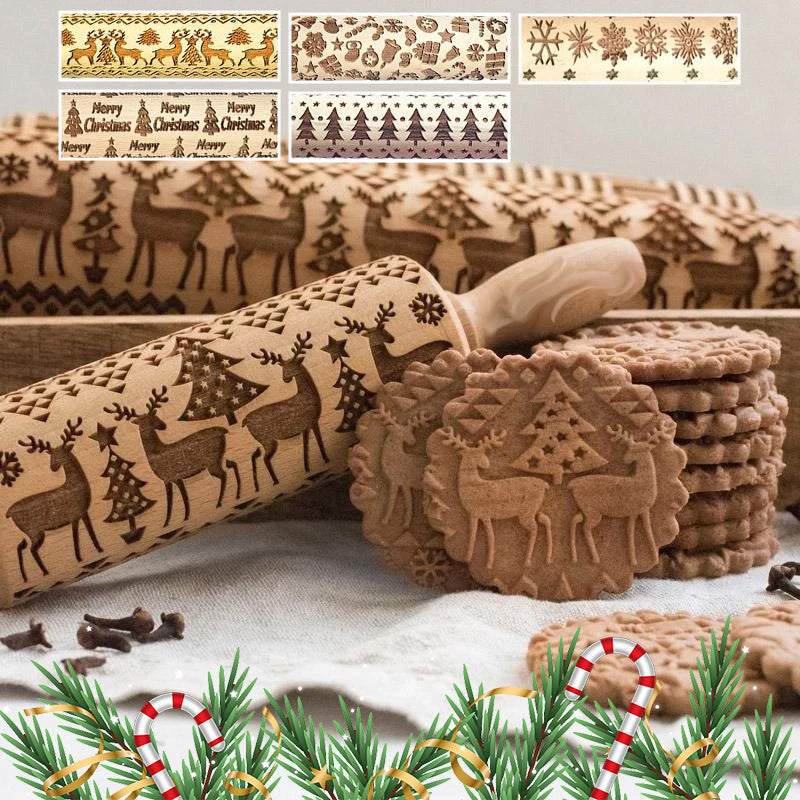 🍪Christmas Wooden Rolling Pins mysite