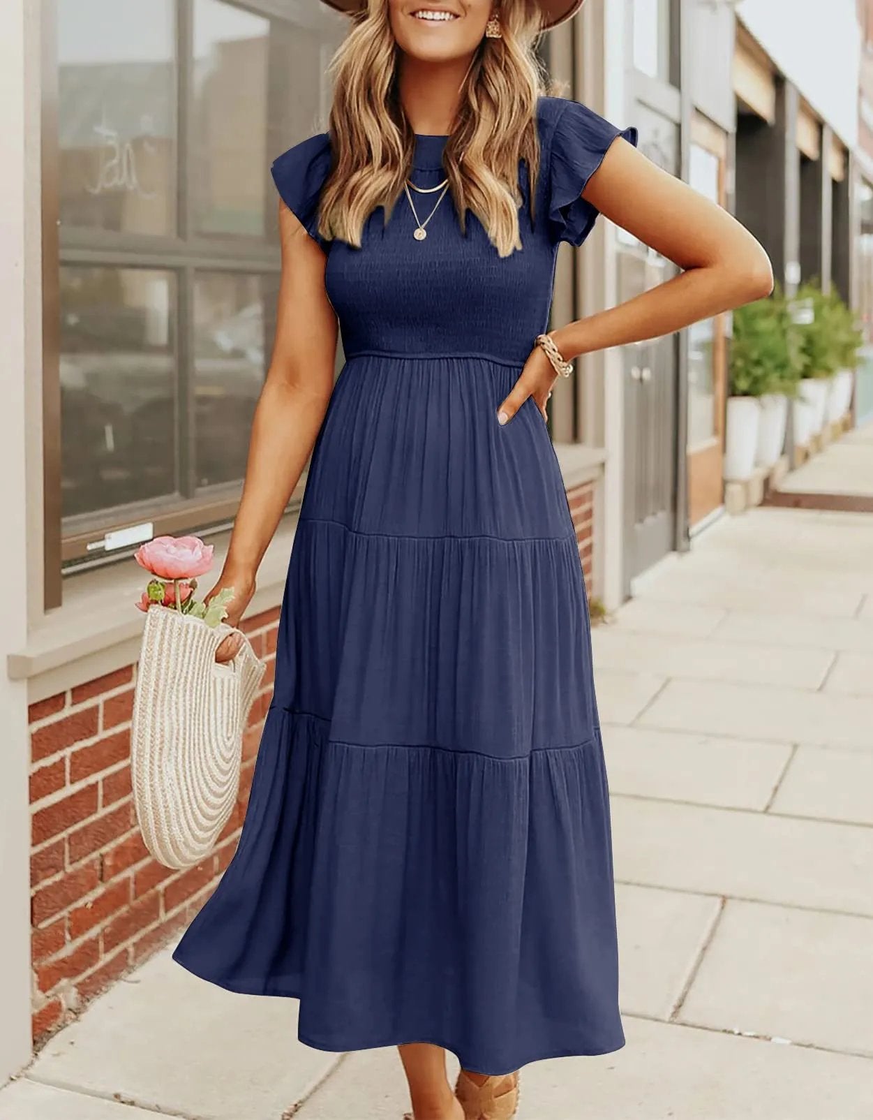 WOMEN'S SUMMER CASUAL FLUTTER SHORT MIDI DRESS 🔥 mysite