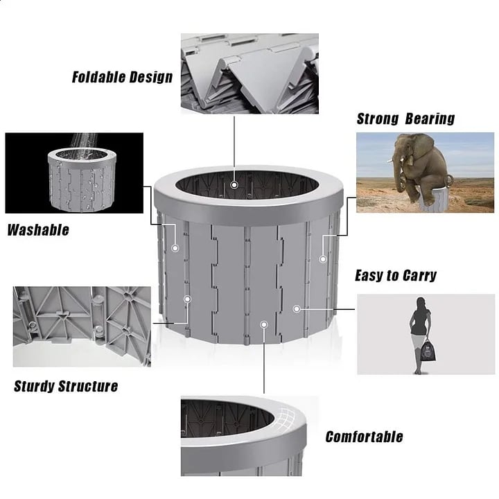 Portable Toilet For Outdoor Camping Travelling(It can bear 400 lbs weight) mysite