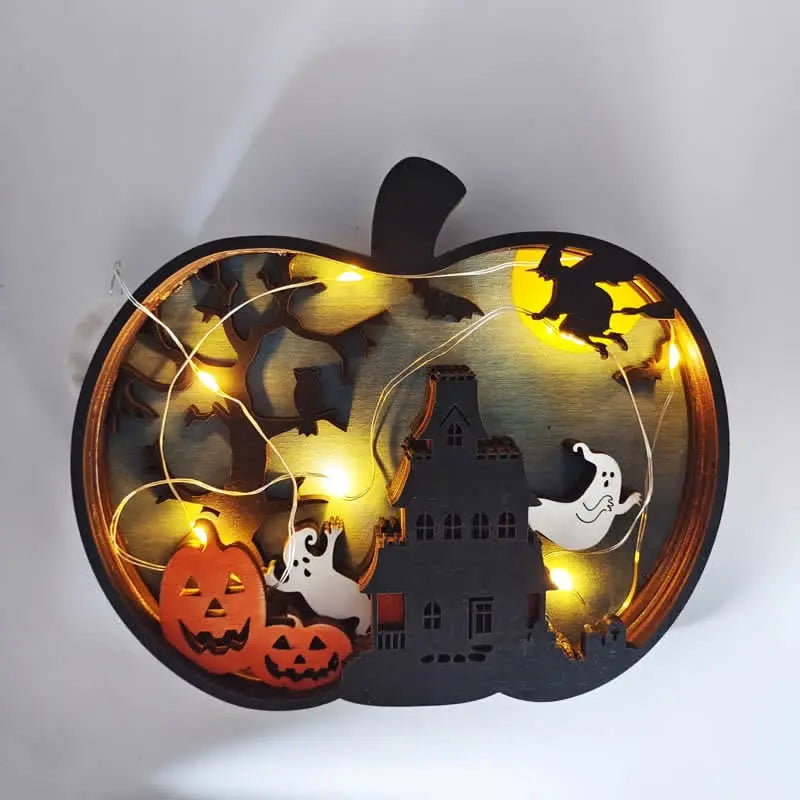 Halloween Pumpkin Carving Home Decor with Light Home Wall Sculptures Ornaments mysite
