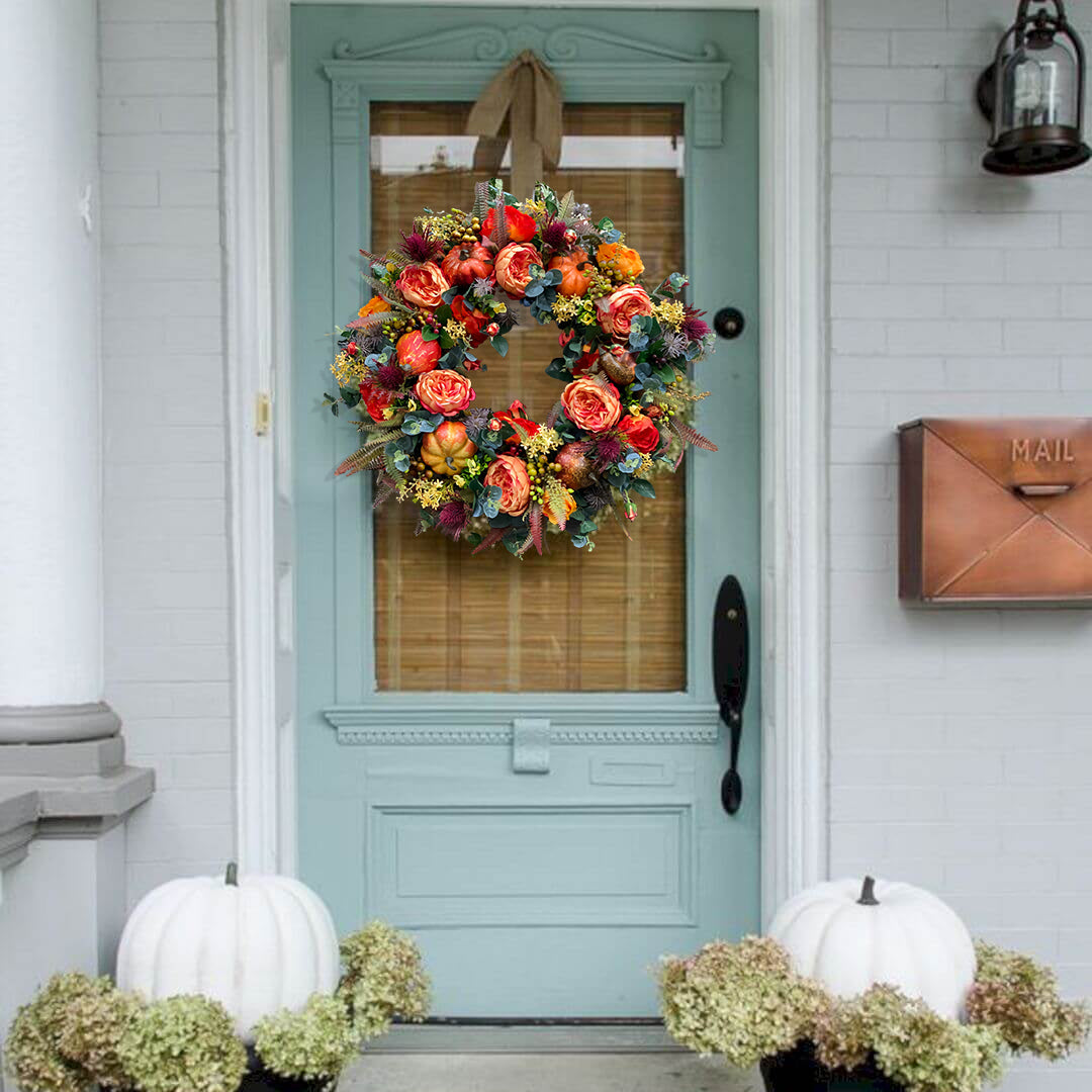 🔥Fall Peony and Pumpkin Wreath - Year Round Wreath mysite