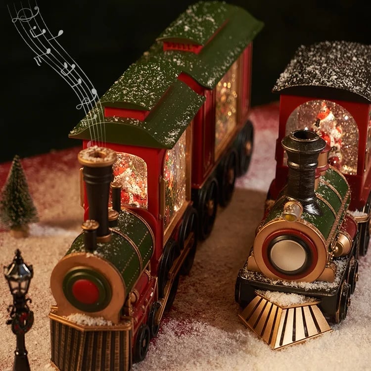 🎉🎅Christmas Gift Music Box Train💝 Music Box Crystal Ball Ornaments mysite