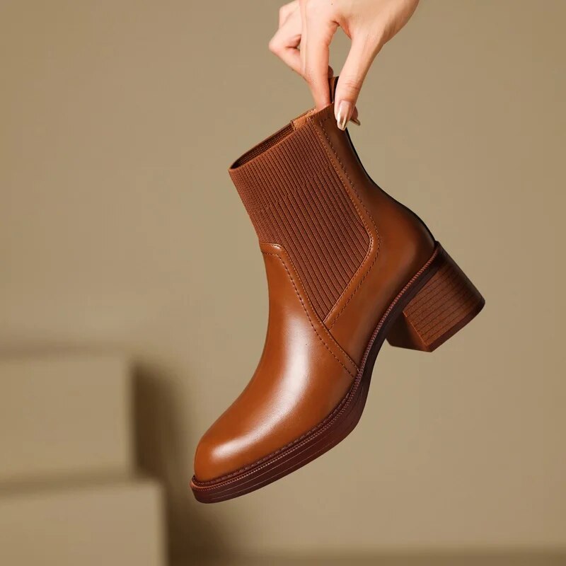 British style stretchy slim Martin boots sock boots mysite