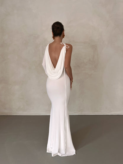 Women's Sexy Backless Maxi Dress Slim Dress mysite