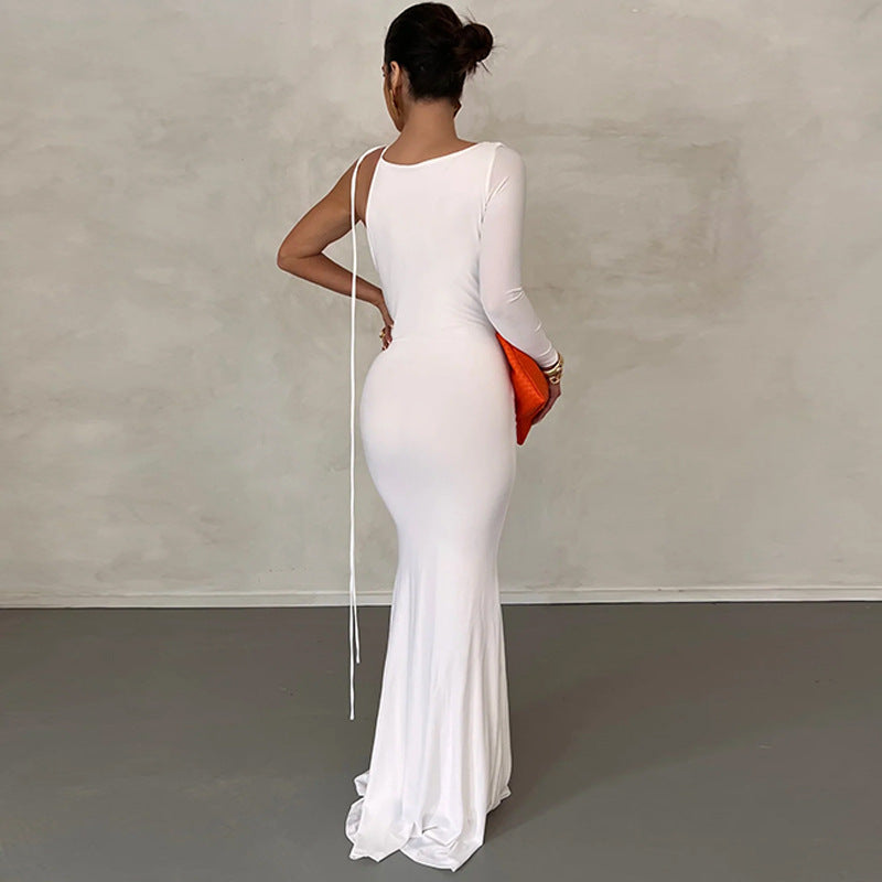 Women's Sexy Backless Maxi Dress Slim Dress mysite