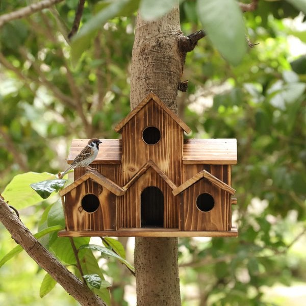 6 Hole Handmade Bird House - GIFT FOR NATURE LOVERS mysite