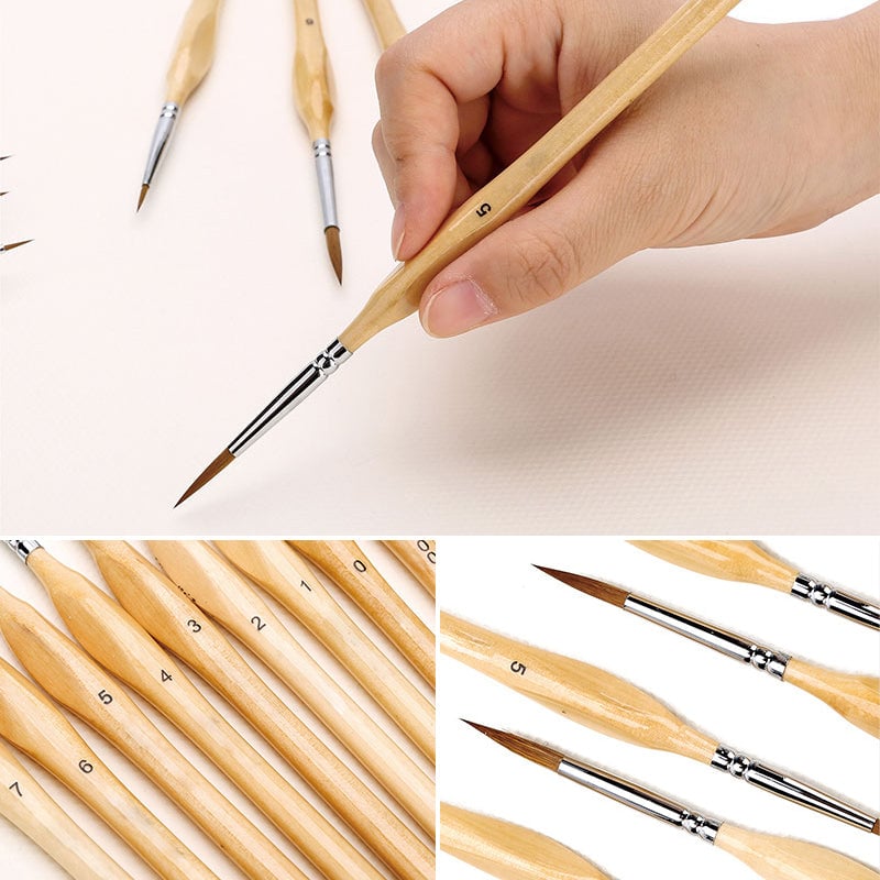 11 Pcs Miniature Detail Paint Brush Set mysite