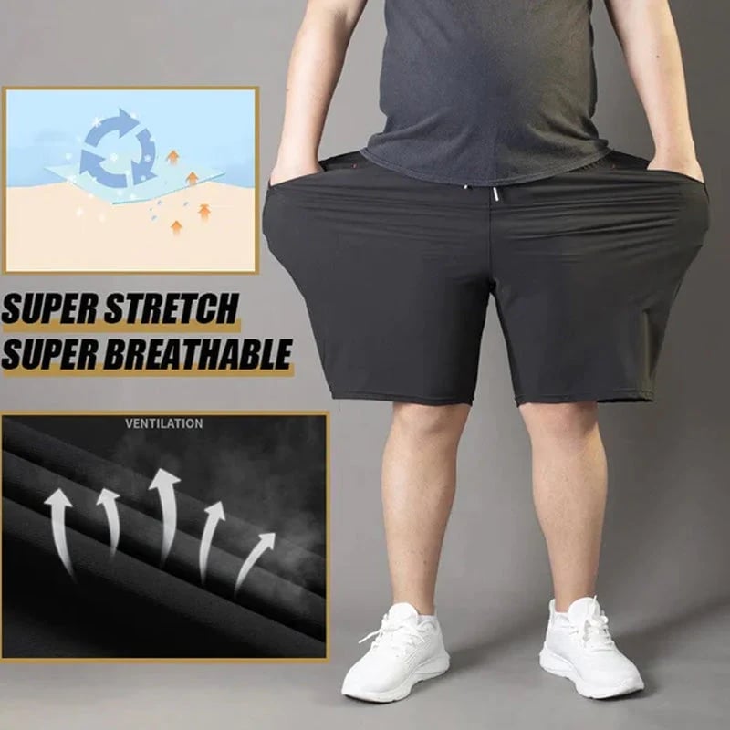 Men's Plus Size Ice Silk Stretch Shorts mysite