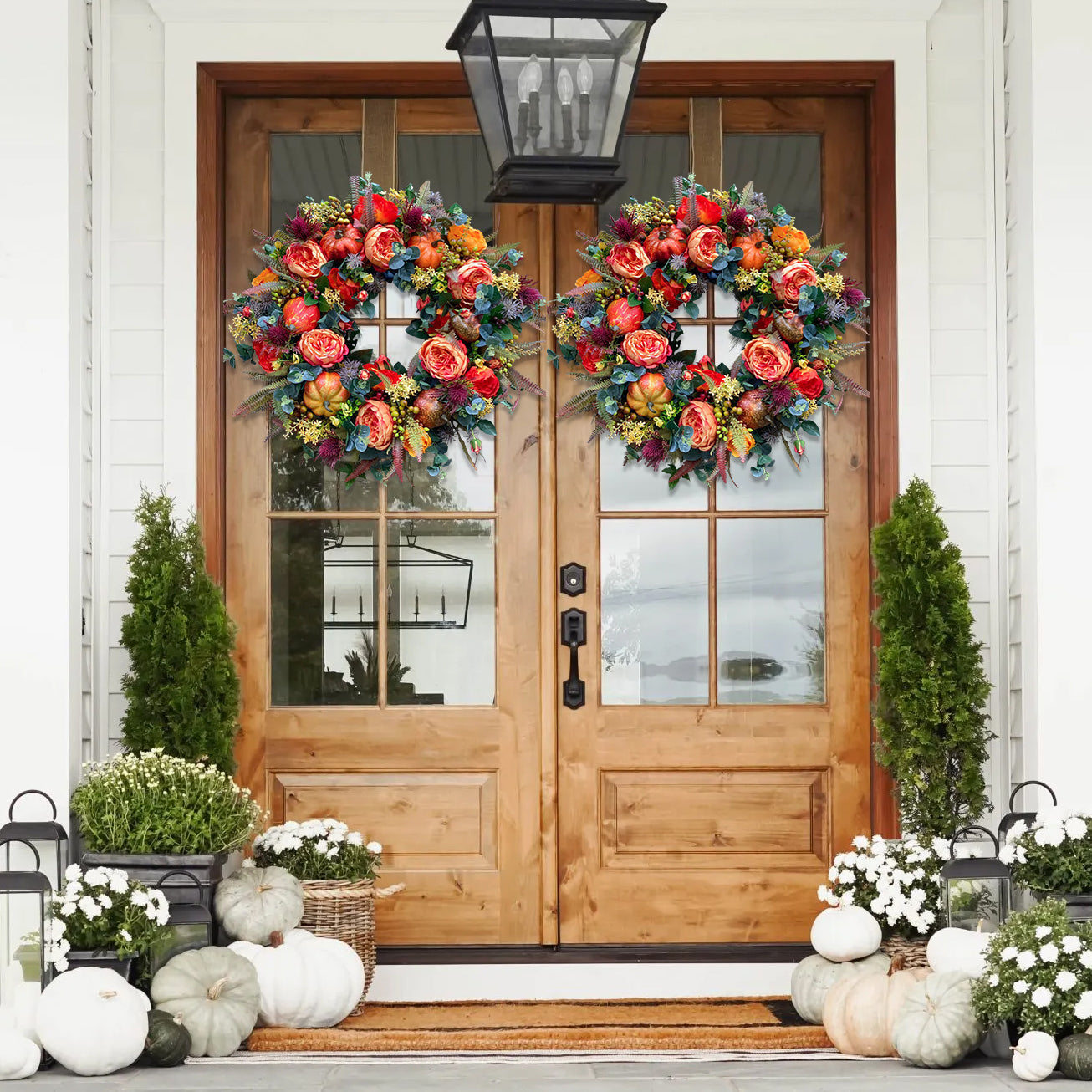 🔥Fall Peony and Pumpkin Wreath - Year Round Wreath mysite