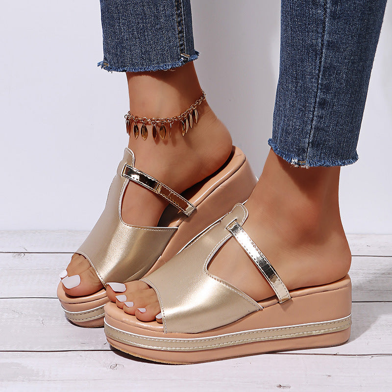 Women's Casual Slip-On Wedge Sandals mysite