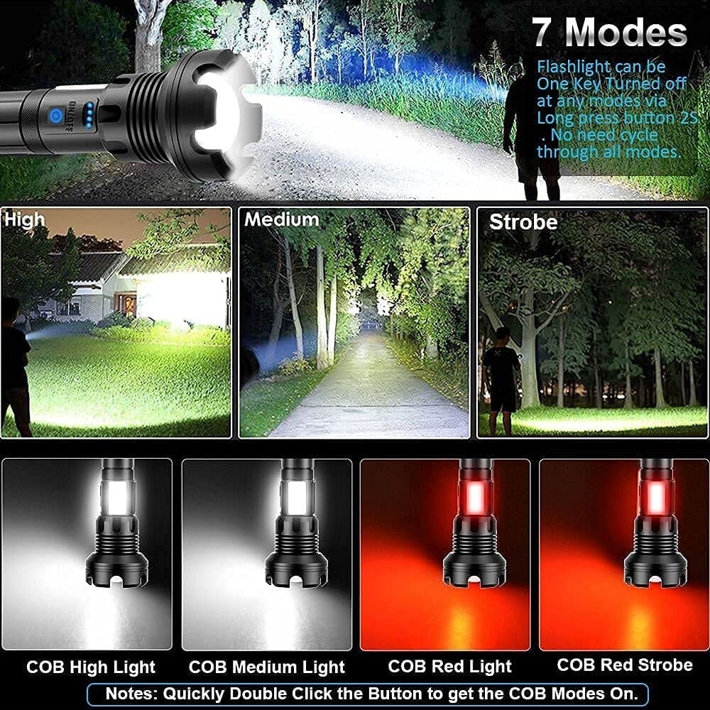 🔥LED Rechargeable Tactical Laser Flashlight High Lumens-Buy 2 Free Shipping mysite