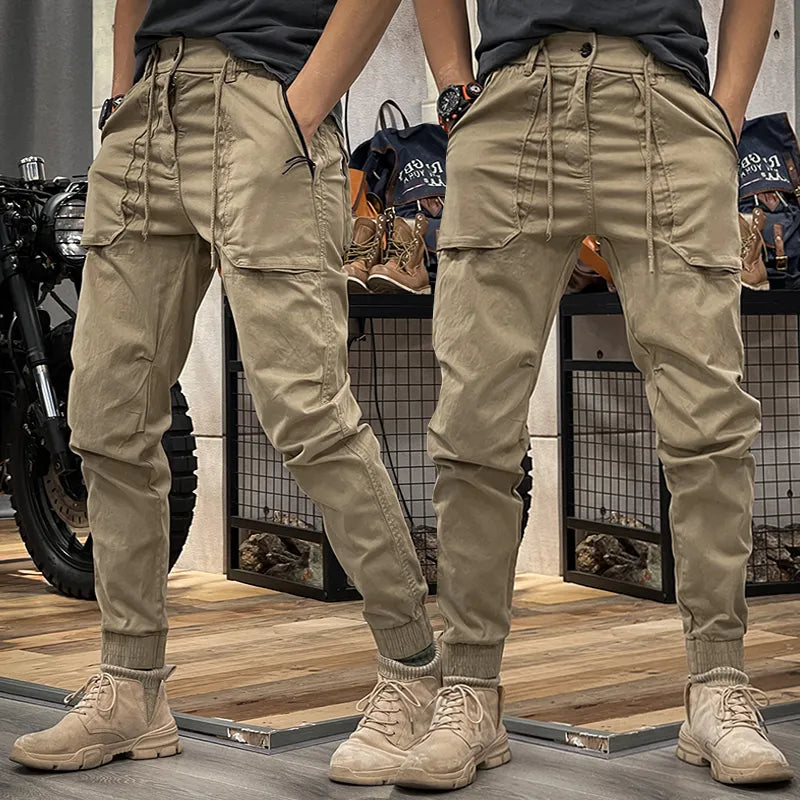 2023 SPRING MEN'S DISTRESSED SLIM FIT BIKER PANTS mysite