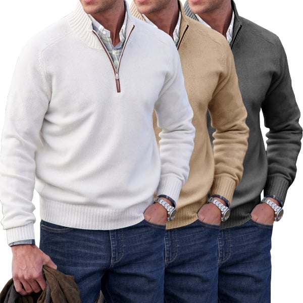 ✨Today's Deal - Men's Cashmere Zipper Basic Sweater (Buy 2 Free Shipping)😍 mysite