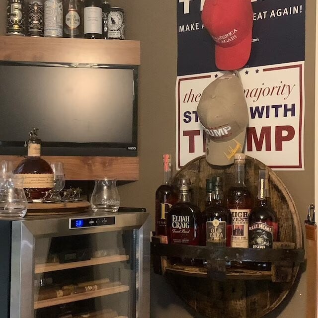 Bourbon whiskey barrel shelf mysite