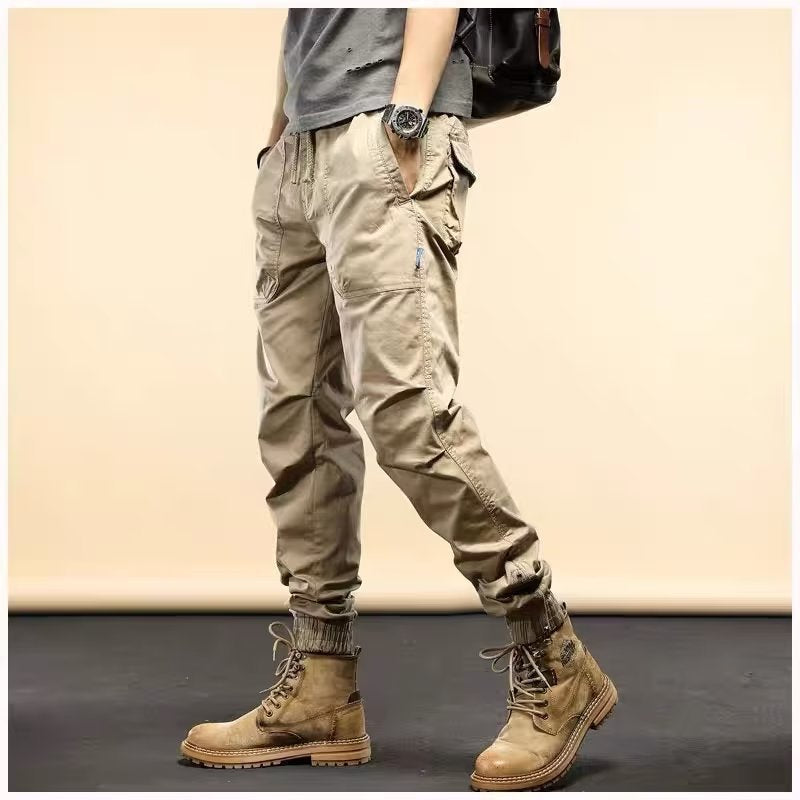 2023 SPRING MEN'S DISTRESSED SLIM FIT BIKER PANTS mysite