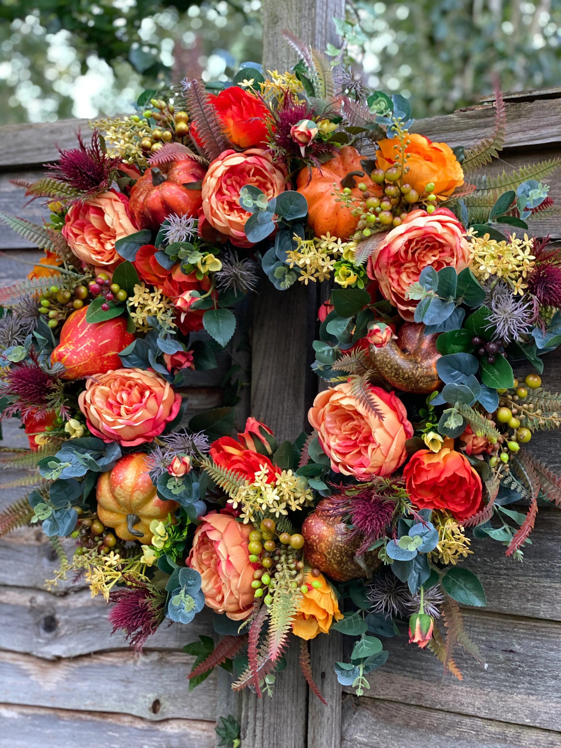 🔥Fall Peony and Pumpkin Wreath - Year Round Wreath mysite