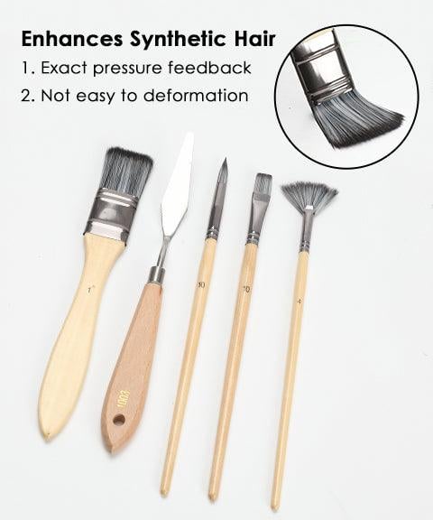 Professional Art Brush With Natural Wood Handles Set Of 24 mysite