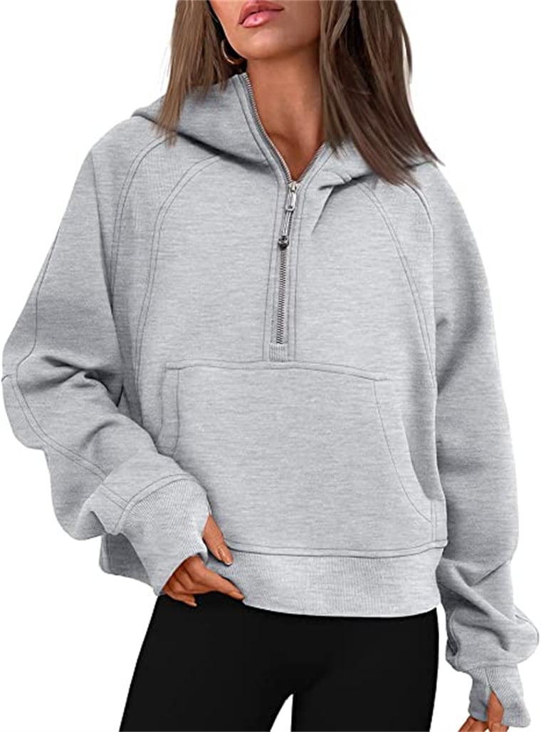 🔥Ladies Half Zip Hoodie Sweatshirt mysite