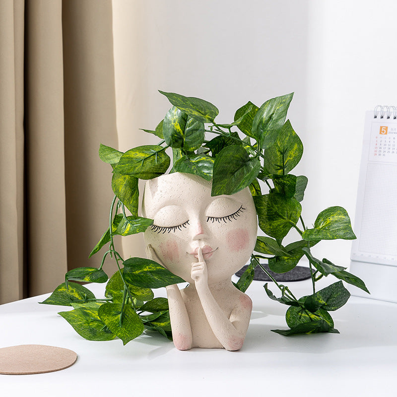 💝2023 HOT SALE-Girl Face Head Planter mysite