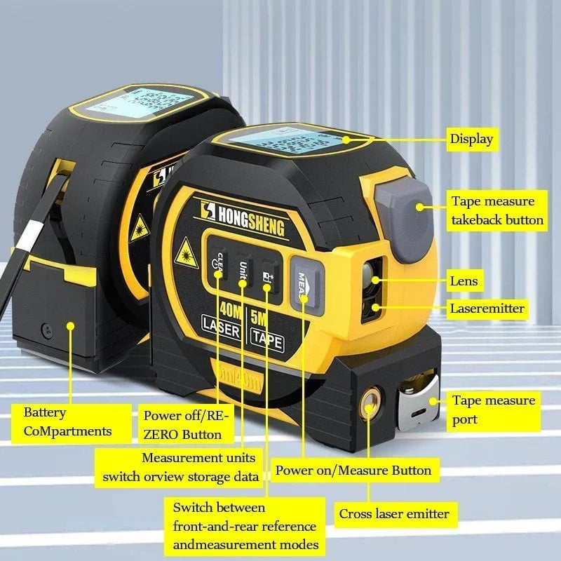 Made in Germany🎉Measurin Sight 3-In-1 Infrared Laser Tape Measuring mysite