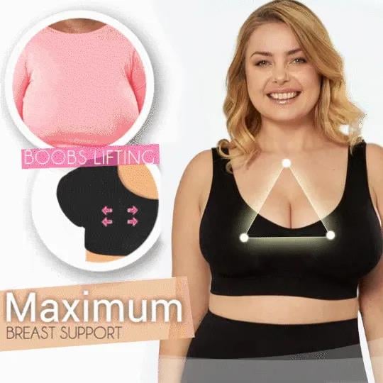 Ultra Comfort Seamless Shaping Wireless Support Bra Plus Size mysite