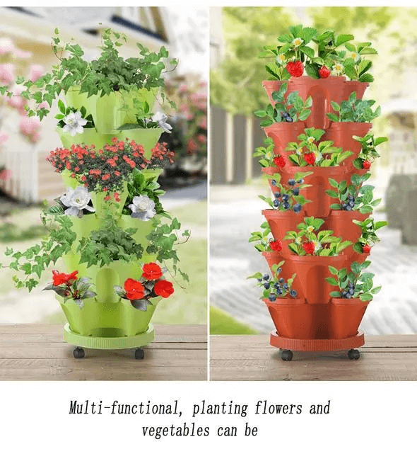 🌼Plant Festival Special 49% OFF-Stand Stacking Planters Strawberry Planting Pots mysite