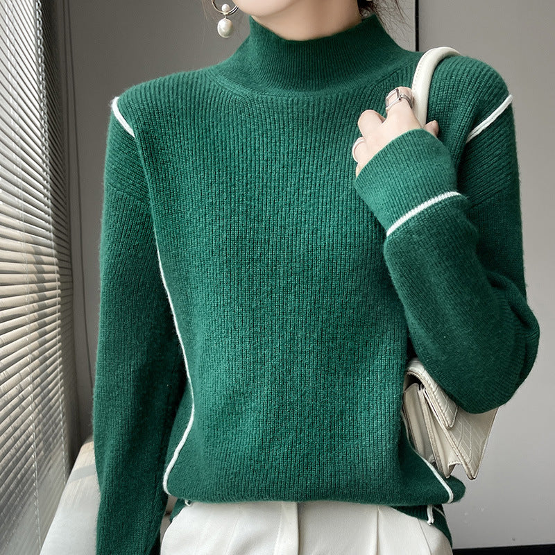 Elegant simple turtleneck sweater mysite