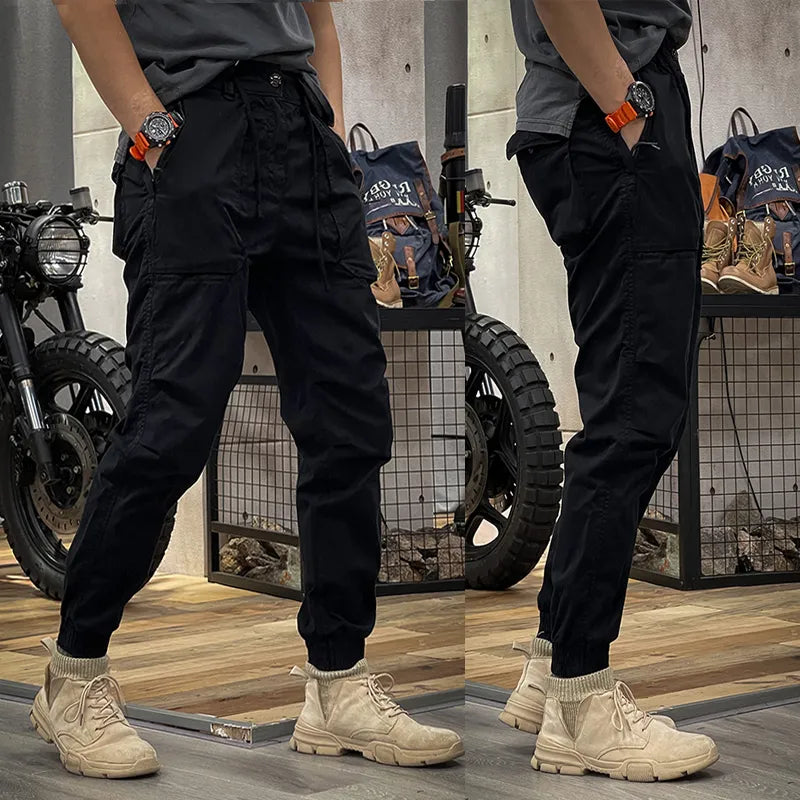 2023 SPRING MEN'S DISTRESSED SLIM FIT BIKER PANTS mysite