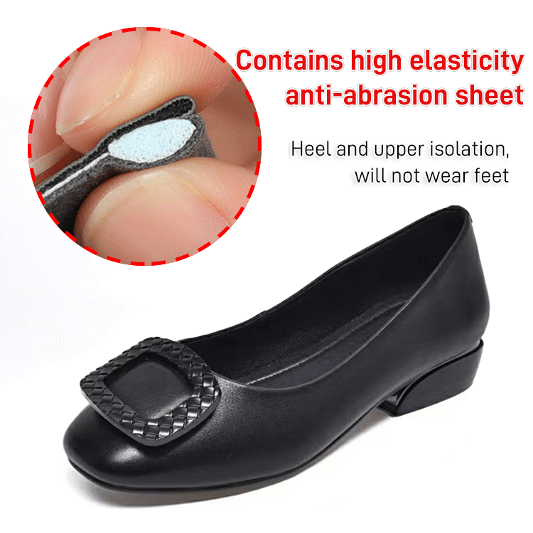 2023 soft surface comfortable thick heel round toe shoes