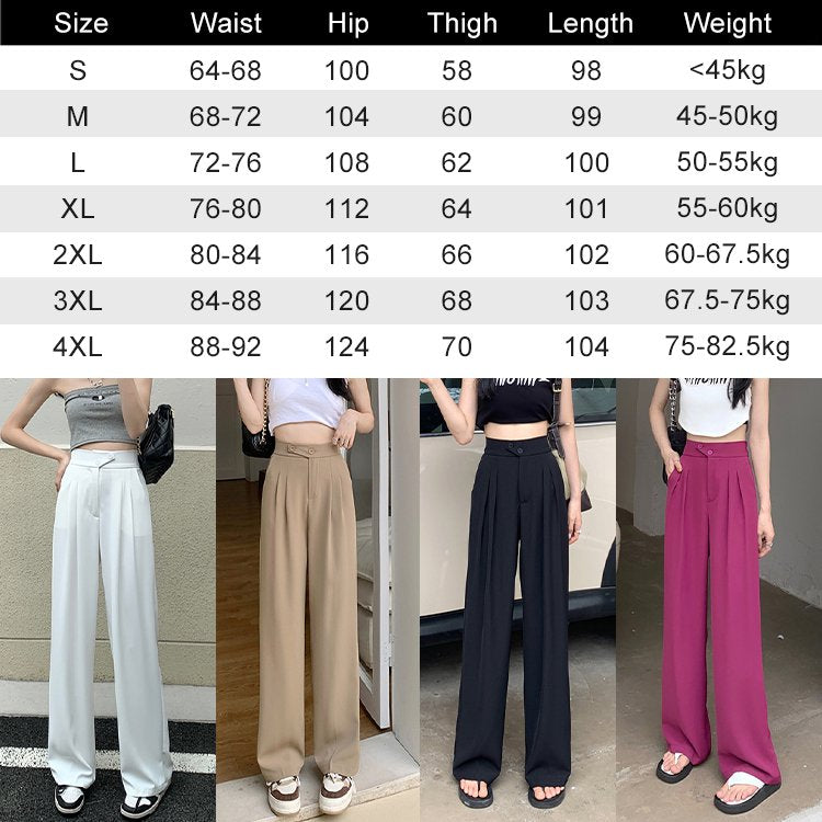 Woman's High waist wide leg pants  Loose Pants mysite