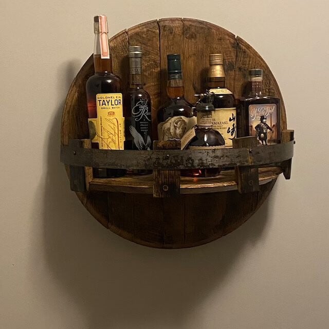 Bourbon whiskey barrel shelf mysite