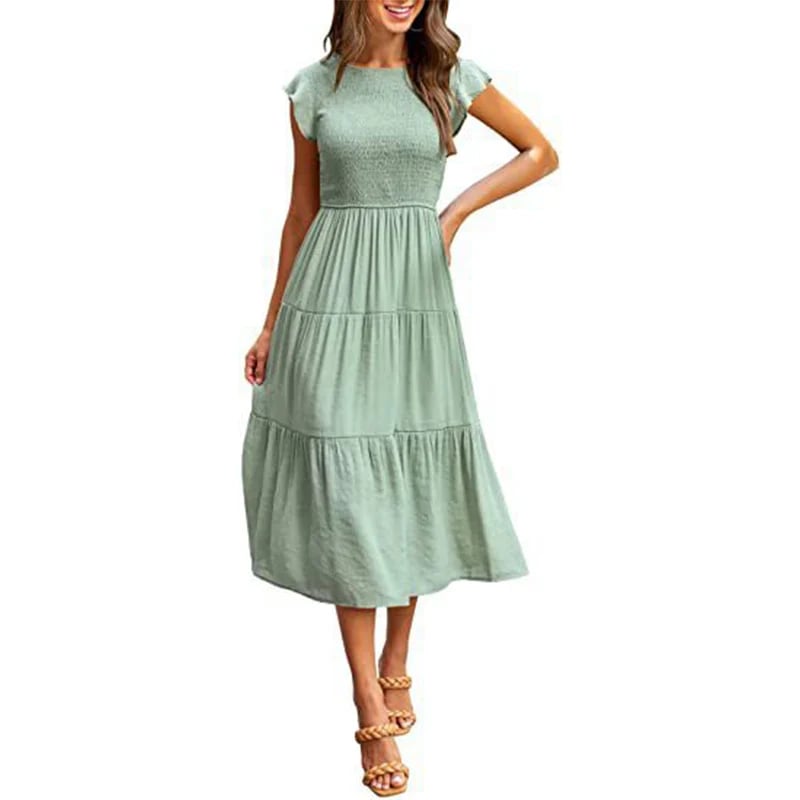 WOMEN'S SUMMER CASUAL FLUTTER SHORT MIDI DRESS 🔥 mysite