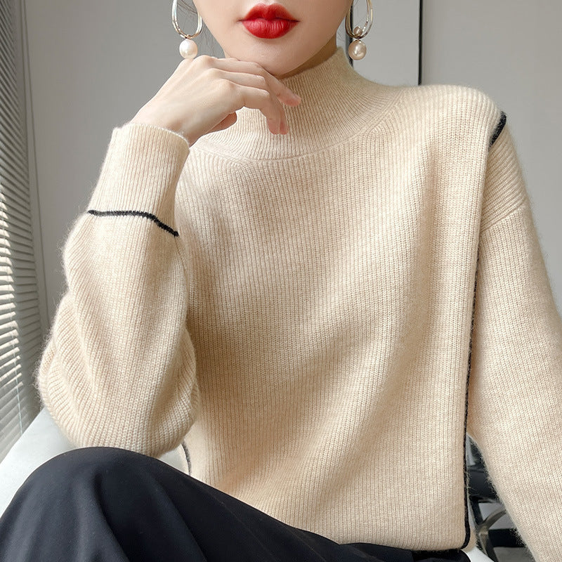 Elegant simple turtleneck sweater