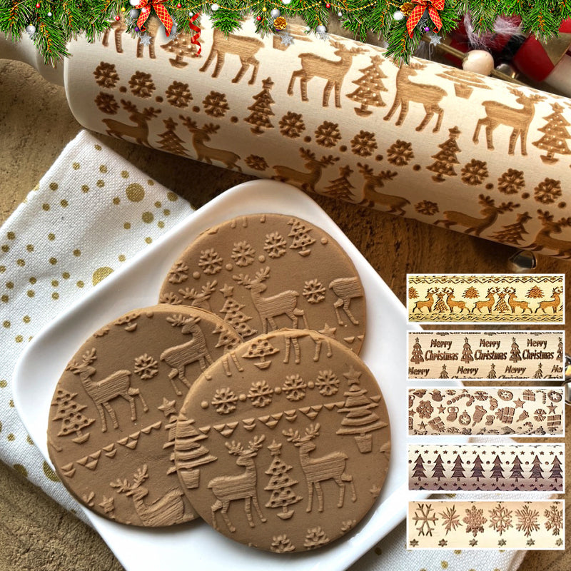 🍪Christmas Wooden Rolling Pins mysite