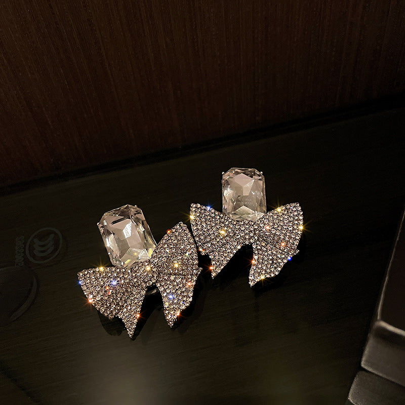 Big Geometric Square Crystal Dangle Earrings mysite