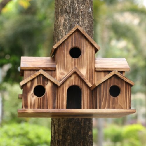 6 Hole Handmade Bird House - GIFT FOR NATURE LOVERS mysite