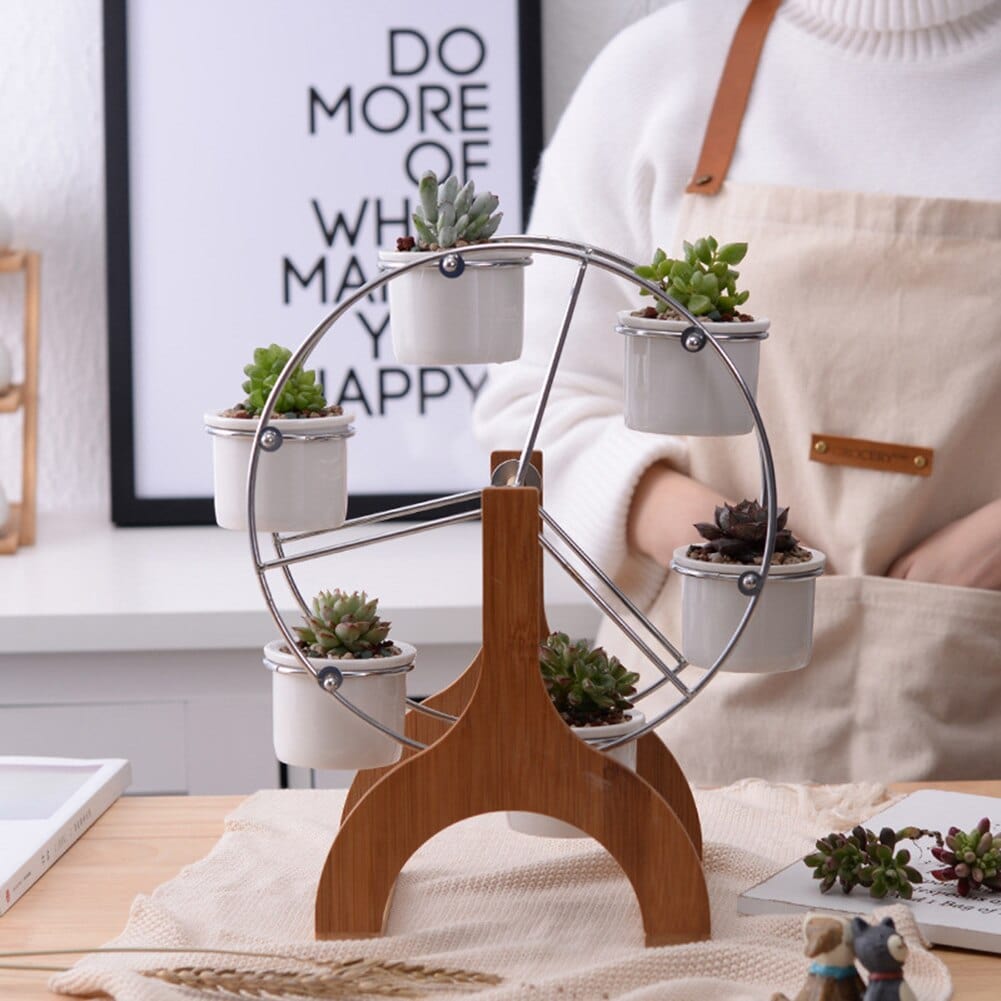 Creative wheel-shaped flowerpot mysite