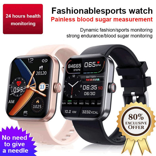 [All day monitoring of heart rate,blood sugar, and blood pressure] Bluetooth fashion smartwatch mysite