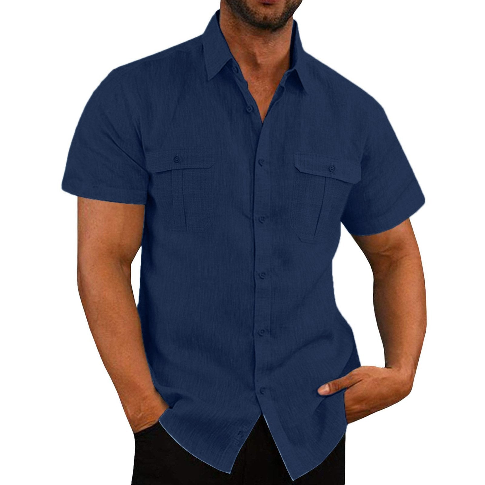 Stretch Short Sleeve Shirt with Pockets mysite