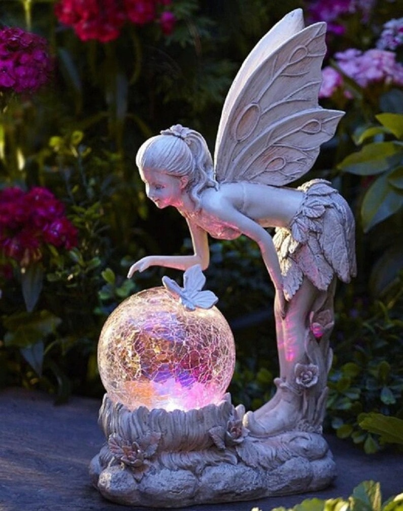 Home garden solar energy decoration Fairy Statue mysite