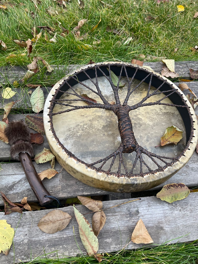 Shaman drum "Tree of life" Siberian drum Spirit music mysite