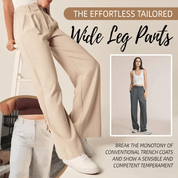 Lightweight Tailored Wide Leg Pants (Buy 2 Free Shipping) mysite