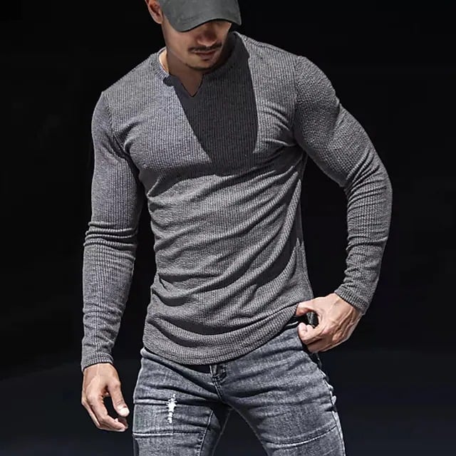 V-NECK LONG-SLEEVED SPORTS T-SHIRT mysite