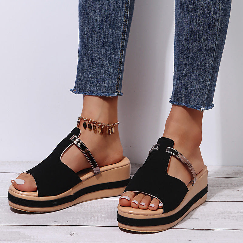 Women's Casual Slip-On Wedge Sandals mysite