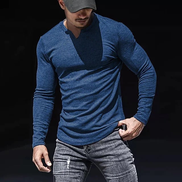 V-NECK LONG-SLEEVED SPORTS T-SHIRT mysite